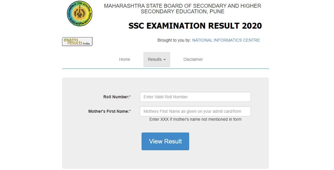 Mahresult.nic.in 2020 SSC 10th