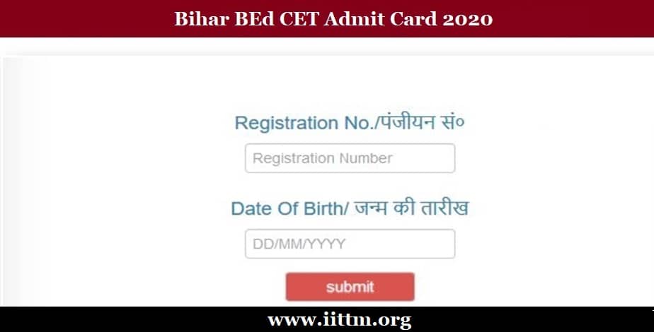 Bihar Bed CET Admit Card 2020