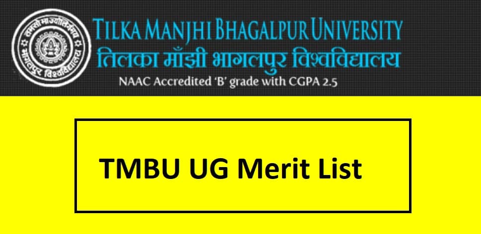 TMBU UG Merit List 2020 First Second Third