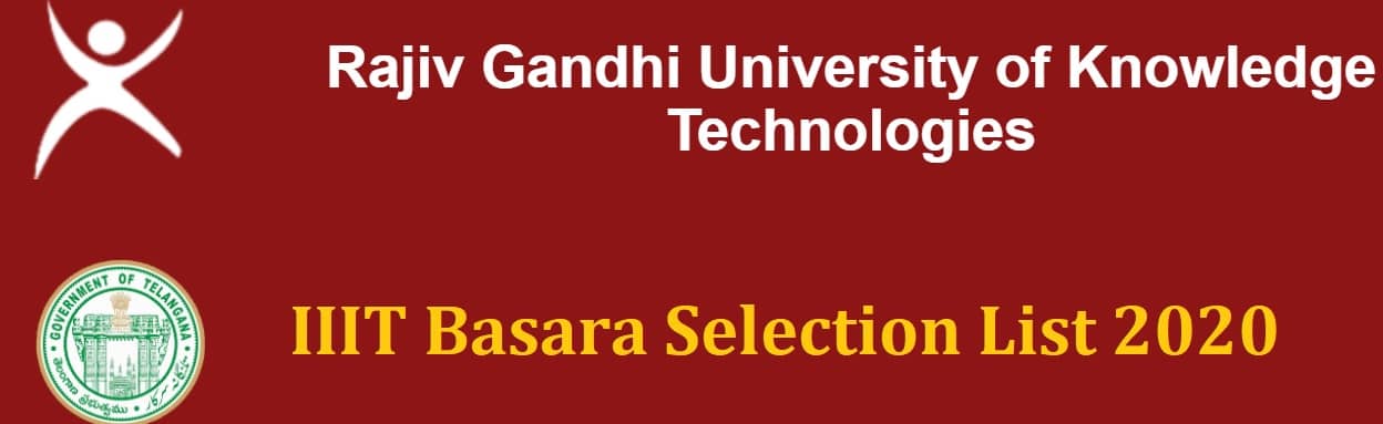 IIIT Basara Selection List 2020 2nd Phase