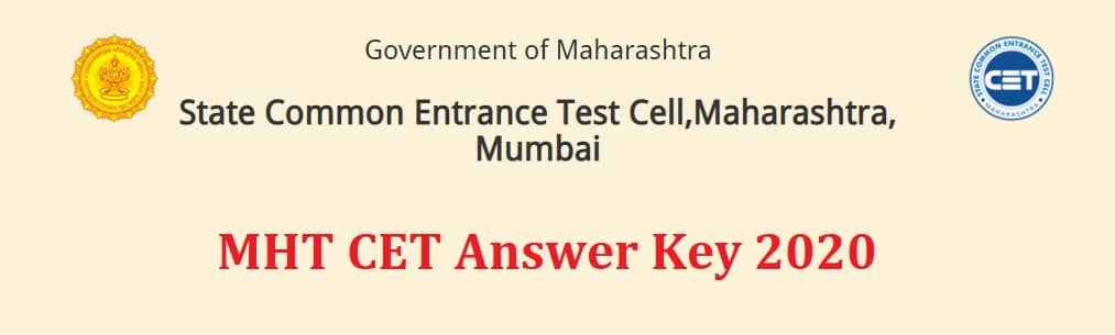 MHT CET Answer Key 2020