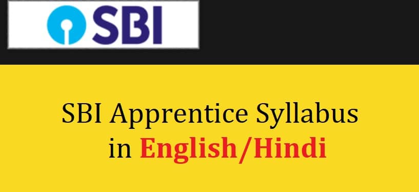 SBI Apprentice Syllabus 2021 in Hindi English