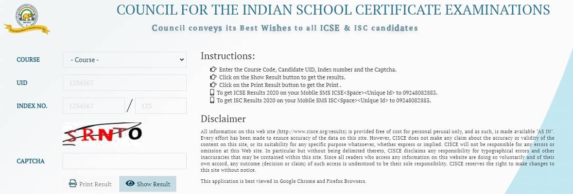 ISC Result 2021 www.cisce.org Class 12th