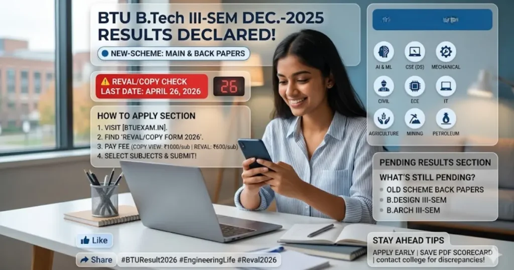 BTU B.Tech III Semester Result 2026 Main & Back Results Declared!.webp