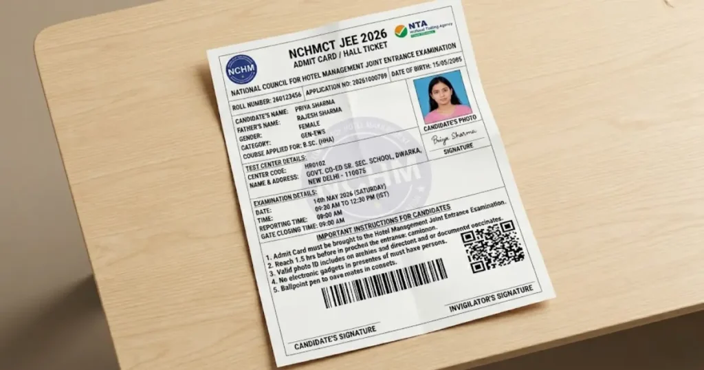 NCHMCT JEE 2026 Admit Card  Hall Ticket.webp