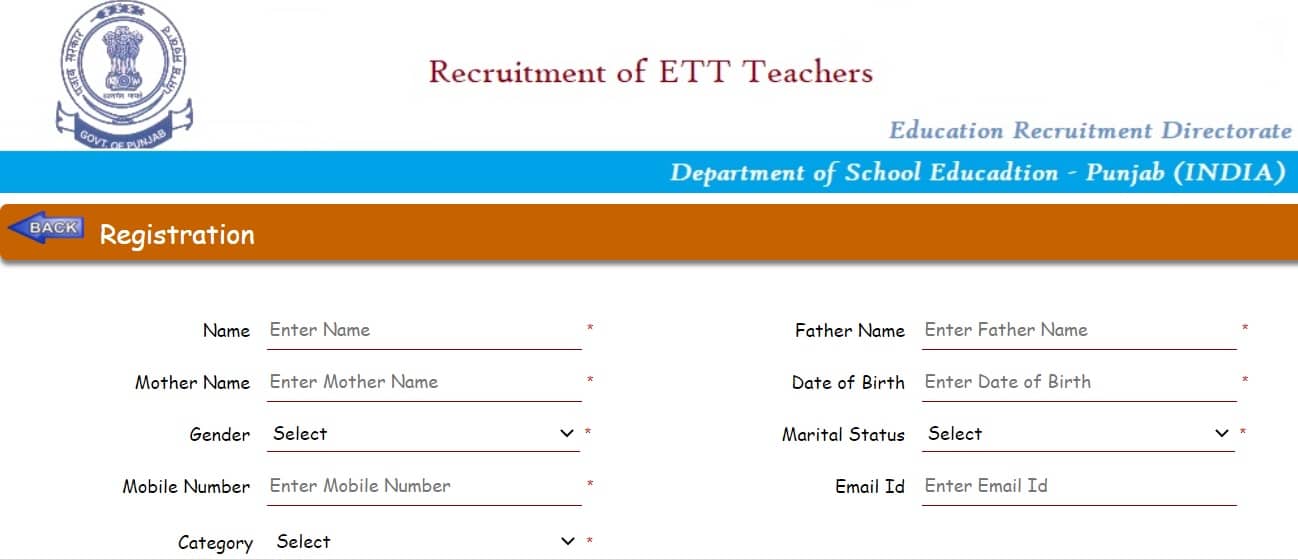 Punjab ETT Recruitment